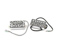 Juqoyue Cubierta para de Guitarra Humbucker de 12 Agujeros Calada para Piezas de Guitarra EléCtrica LP, Negro 8,5 X 3,8 X 2,3 Cm