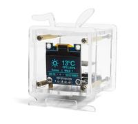 Juqoyue DIY Esp8266 Mini Reloj Electrónico Kits de Pantalla OLED Apoyo 2,4G WiFi Redes con CaseDiy Soldadura Piezas Sueltas