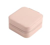 Juqoyue Joyero Personalizado con Hermosas Flores Frescas, Regalo Ideal para Mujeres y Niñas, Caja de Almacenamiento Apta para Viajes, Color Rosa