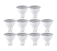 Juqoyue Juego de 10 Focos de Techo con Base GU10 de 7 W, Luz LED Empotrada de Bajo Consumo, Iluminación Interior, Luz de 4000 K