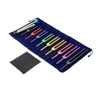 Juqoyue Juego de Diapasones, 9 Piezas de Diapasones de Colores para Curar Chakras, Terapia de Sonido, Mantener el Cuerpo, la Mente y el Espíritu en Armonía