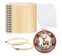Juqoyue Kit de Bordado, Bastidor de Bordado para Manualidades, Costura, Colgar en la Pared y Manualidades de Bordado DIY