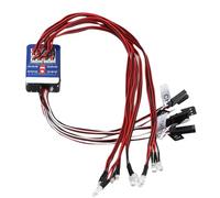 Juqoyue Kit de de Iluminación con 12 Luces LED para Coche RC, Luces Intermitentes de Simulación para Accesorios de Iluminación de Coche y Camión RC 1/10 1/8