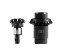 Juqoyue Kit de Engranajes Cónicos Helicoidales de Sobrevelocidad 12T/20T FCX24 para Puente de Engranajes 1/24 RC Crawler FMS FCX24 FCX18 Piezas de Actualización 12T/20T