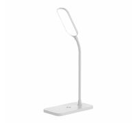 Juqoyue Lámpara de Escritorio LED de 15 W, Lámpara de Escritorio con Carga Inalámbrica, Luz Ajustable, Protección para los Ojos, Lámpara de Escritorio Flexible, Activada por Tacto,