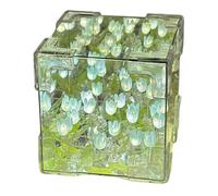 Juqoyue Lámpara de Espejo con Forma de Cubo de Tulipán Hecha A Mano con Forma de Tulipán, Luz de Noche Pequeña, Regalo Azul