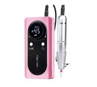 Juqoyue Máquina Pulidora de Uñas de Bajo Ruido, Máquina Profesional para Quitar Esmalte de Uñas, Herramienta para Salón de Manicura, Color Rosa