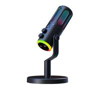 Juqoyue Micrófono para Juegos Profesional con Soporte Micrófono de Condensador con Cable USB RGB para PC, Computadora Portátil, Transmisión de Podcasts, Karaoke
