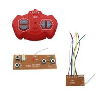 Juqoyue Módulo de Control Remoto de Cuatro Vías de 2,4 G, Placa de Circuito del Receptor del Transmisor de Control Remoto RC de 4 Canales, Accesorios