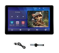 Juqoyue Monitor multifuncional para reposacabezas de coche de 9 pulgadas para asiento trasero, reproductor de video con pantalla táctil IPS con Carplay Android Auto