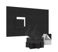 Juqoyue Paquete de 12 Paneles de Espuma Acústica de 12x12x0,4 Pulgadas, Paneles de Pared Autoadhesivos Insonorizados, para del Hogar, Oficina -C