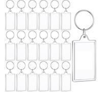 Juqoyue Paquete de 150 Llaveros con Foto de Acrílico Transparente, con Foto en, Personalizable para Familiares y Amigos
