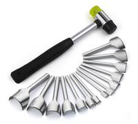 Juqoyue Perforadora de Esquinas de 14 Tamaños, Juego Perforadoras Media Caña, Perforadora de Extremos, Kit de Perforadoras de para Cinturones, Carteras y Productos Bricolaje