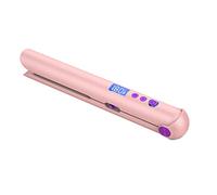 Juqoyue Plancha y Rizador de Cabello Recargable USB PortáTil con Banco de EnergíA Varita de Cabello Plano de Viaje Alisado InaláMbrico C