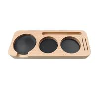 Juqoyue Soporte de Estación de Prensado de Café de Madera de 51 mm, Soporte para Portafiltros de Café, Soporte de Palanca de Distribución de Espresso, A