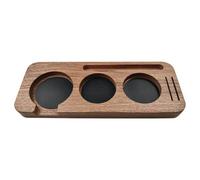 Juqoyue Soporte de Estación de Prensado de Café de Madera de 51 mm, Soporte para Portafiltros de Café, Soporte de Palanca de Distribución de Espresso, C