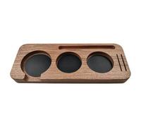 Juqoyue Soporte de Estación de Prensado de Café de Madera de 58 mm, Soporte para Portafiltros de Café, Soporte de Palanca de Distribución de Espresso, B