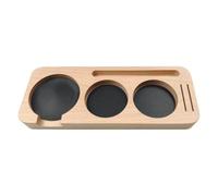 Juqoyue Soporte de Estación de Prensado de Café de Madera de 58 mm, Soporte para Portafiltros de Café, Soporte de Palanca de Distribución de Espresso, C