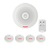 Juqoyue Tuya Smart WiFi Buscapersonas para Ancianos, Timbre de Emergencia de un Botón para Cabecera de Paciente, Alarma de Llamada SOS Inalámbrica, Enchufe de la UE
