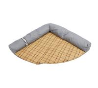 Juqrelith Colchoneta Refrigerante para Mascotas, Lona Transpirable, Triangular 84x60x11cm, Ligera y Desmontable - Confort Refrescante, Material Duradero, Ideal para Viajes y Camping (Gris)