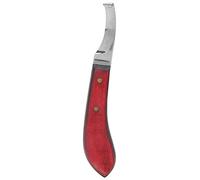 Juqrelith Cuchillo de Pezuña Curvo Diestro, 22,3cm, 170g, Mango de Madera - Corte Preciso y Eficiente, Acero Forjado, Ideal para Herradores