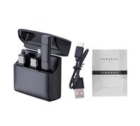 Juqrelith de Micrófono Inalámbrico 2.4G con Dos Micrófonos de Solapa, Alcance de 100M, Cancelación de Ruido, Auto Pareado - Sonido Omnidireccional, Grabación Estéreo, Ideal para (iOS)