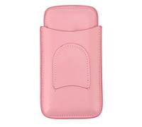 Juqrelith Estuche para Puros de Cuero, Portátil para 3 Puros, Diseño de Moda, Ligero y Resistente - Protección Superior, Acabado Elegante, Ideal para Viajes y Uso Diario (Rosa)