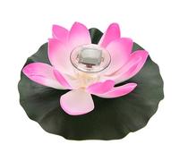 Juqrelith Lámpara Solar Flotante de Flor de Loto, Luz LED RGB, IP65 Resistente al Agua, 28 cm - Control Automático, Iluminación Colorida para Jardines y Estanques (rosa colorido)