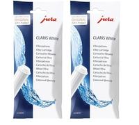 Jura Claris White Filtro de agua, Plástico, Blanco, 4.5x4.5x20 cm (Paquete de 2)