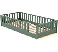 Jurababy Cama de suelo para niños de madera - 90x190