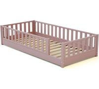 Jurababy Cama de suelo para niños de madera - 90x190