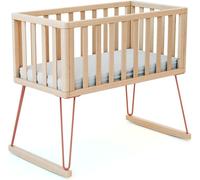 Jurababy Cuna bebe mecedora madera Haya y Terracotta 40 x 80 cm