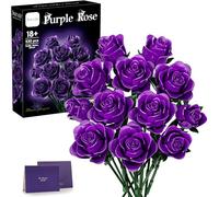 Jurair Kit de construcción de Ramo de Rosas para San Valentín para Adultos, Regalo para Mujeres, Parejas y Novias, colección botánica Floral Artificial para Decorar el hogar o la Oficina (530 Piezas)