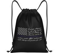 Juramento De Lealtad A La Bandera Estadounidense Mujer Hombre Bolsa De Gimnasio Con Cordón Mochila Con Cordón Gran Capacidad Mochila De Cuerdas Para Acampada Baloncesto Senderismo