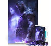 Juramento del Guerrero︰ Vínculo Etéreo Rompecabezas de 1000 Piezas para Adultos Juego de Memoria Divertido Juego de Corte Limpio Componentes Resistentes aliviar el estrés (38x26cm)