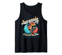Jurassic Joy Baby Dinosaur Big Heart Cute Dino Art Camiseta sin Mangas
