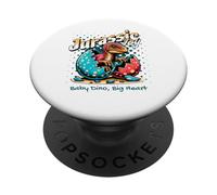Jurassic Joy Baby Dinosaur Big Heart Cute Dino Art PopSockets PopGrip Adhesivo