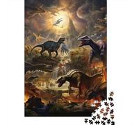 Jurassic Mundo de Dinosaurios Puzzle de 1000 Piezas Papel Puzzle para Adultos Fauna Prehistórica Escena Relajación Familia Hogar Regalo 70x50cm/1000pcs