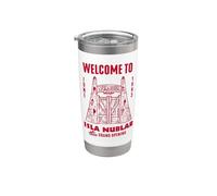 Jurassic Park 30th Anniversary Welcome to Isla Nublar Retro Vaso térmico de acero inoxidable de doble pared