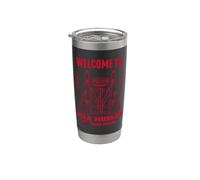 Jurassic Park 30th Anniversary Welcome to Isla Nublar Retro Vaso térmico de acero inoxidable de doble pared