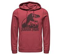 Jurassic Park Big Bones Sudadera con capucha para hombre, Rojo -, Medium