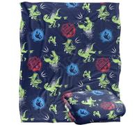 JURASSIC PARK Blanket, 152 x 127 cm Graffiti Dinos Silky Touch Super Soft Throw Blanket