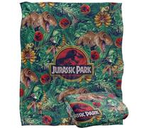 JURASSIC PARK Blanket, 152 x 127 cm Tropical T-Rex Silky Touch Super Soft Throw Blanket