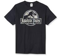 Jurassic Park - Camiseta con logo de camuflaje para hombre - Negro - X-Large