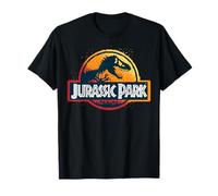 Jurassic Park Camiseta Logo Pixel Art Hombre, Mujer, Unisex niños T-Shirt Manga Corta Negro Talla S EU 16-33 pulgadas