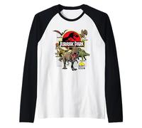Jurassic Park Dinosaur Breach Camiseta Manga Raglan