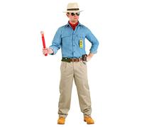 Jurassic Park Dr. Grant Men's Fancy Dress Costume Large