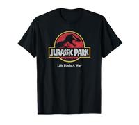 Jurassic Park Life Finds A Way Classic T-Rex Logo Vintage Camiseta
