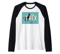 Jurassic Park Life Finds A Way T-Rex Camiseta Manga Raglan