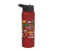 Jurassic Park Racing Icons All Over Print Stainless Steel Insulated Water Bottle